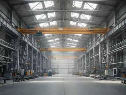 Weite Ansicht einer modernen Industrieanlage mit komplexen Stahlstrukturen und Hallenkonstruktionen bei natürlichem Licht. - Foto: über boerse-global.de