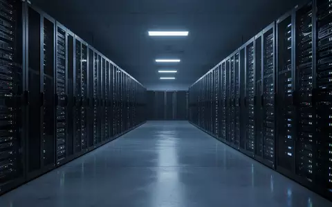 Eine weitläufige, modern beleuchtete Serverhalle mit dunklen Serverracks in einer kühlen, technologischen Umgebung. - Foto: über boerse-global.de