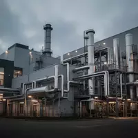 Außenansicht eines industriellen Fabrikgebäudes mit technischer Infrastruktur bei Dämmerung. - Foto: über boerse-global.de