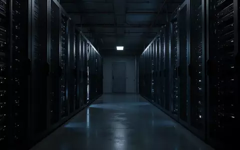 Dunkler, minimalistischer Serverraum mit kühler Beleuchtung und metallischen Oberflächen als Symbol für IT-Sicherheit. - Foto: über boerse-global.de
