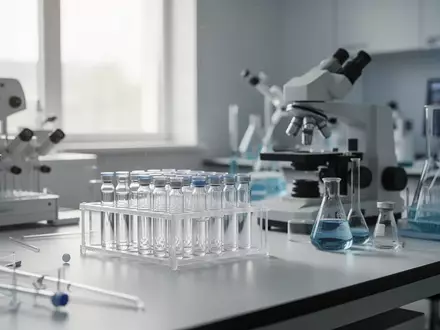 Moderne Laborumgebung mit pharmazeutischen Forschungsgeräten und Glasphiolen. - Foto: über boerse-global.de