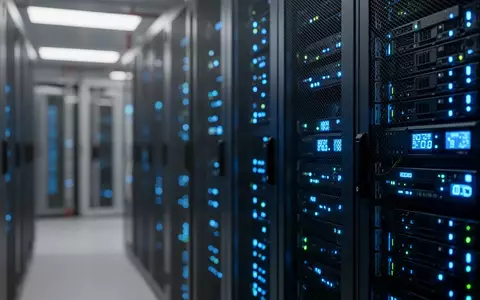 Moderne Serveranlage mit leuchtenden Statusanzeigen in einem Rechenzentrum. - Foto: über boerse-global.de