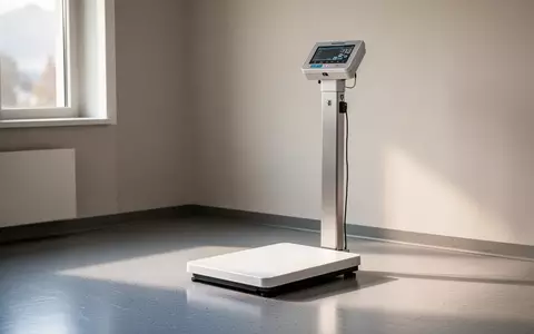 Eine medizinische Waage in einem modernen, hellen Behandlungsraum einer österreichischen Gesundheitseinrichtung. - Foto: über boerse-global.de