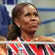 Michelle Obama verfolgte beide Halbfinals aus der ersten Reihe.  - Bild: Yuki Iwamura/AP/dpa