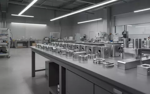 Eine minimalistische Werkstatt mit geordneten metallischen Bauteilen auf einer grauen Arbeitsfläche. - Foto: über boerse-global.de