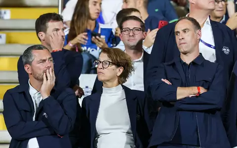 Die Leipziger Entscheider: Sportchef Marcel Schäfer (l), CEO Tatjana Haenni und Aufsichtsratschef Oliver Mintzlaff. - Foto: Jan Woitas/dpa