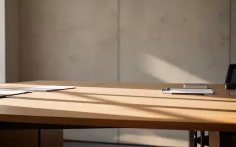 Ein minimalistischer, aufgeräumter Schreibtisch in einem hellen, ruhigen Raum mit sanftem Tageslicht. - Foto: über boerse-global.de