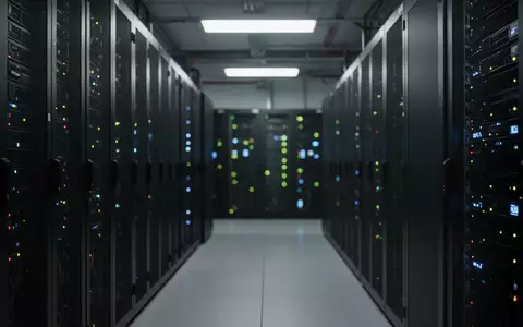 Reihen von Server-Racks in einem modernen Rechenzentrum mit subtiler Beleuchtung. - Foto: über boerse-global.de