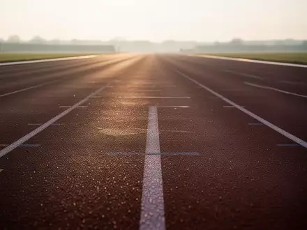 Eine leere Laufbahn bei Sonnenaufgang, die Disziplin und langfristige Vorbereitung im Leistungssport symbolisiert. - Foto: über boerse-global.de