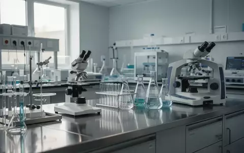 Ein modernes, steriles medizinisches Forschungslabor mit Laborgeräten und Edelstahlflächen bei natürlichem Tageslicht. - Foto: über boerse-global.de