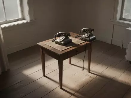 Ein antikes Telefon auf einem hölzernen Beistelltisch in einem schlichten, sonnendurchfluteten Wohnraum. - Foto: über boerse-global.de
