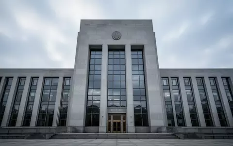 Eine imposante, graue Fassade eines Regierungsgebäudes unter einem bewölkten Himmel. - Foto: über boerse-global.de