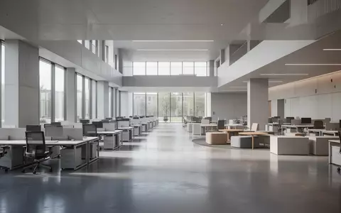 Ein moderner, minimalistischer Innenraum einer Behörde mit klaren architektonischen Linien und natürlichem Lichteinfall. - Foto: über boerse-global.de