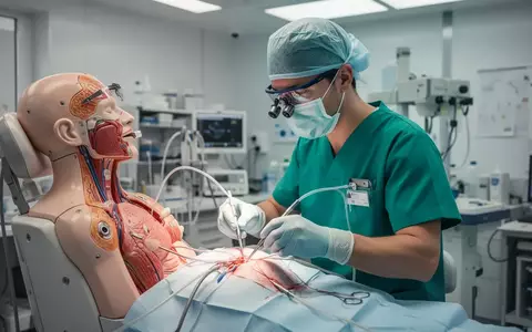 Chirurg bei der Arbeit an einem hochmodernen medizinischen Simulator in einem Labor in Oberösterreich. - Foto: über boerse-global.de