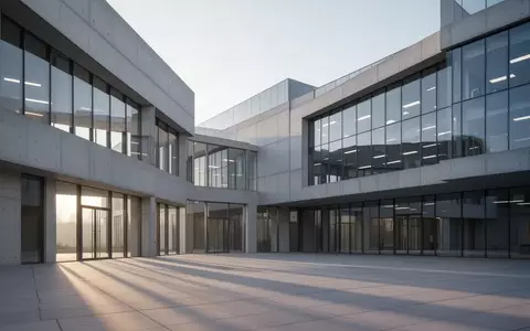 Ein minimalistisches, modernes Bürogebäude bei Sonnenaufgang, das eine sachliche und strukturelle Atmosphäre vermittelt. - Foto: über boerse-global.de