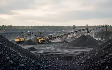 Ein weitläufiges Basaltwerk mit industriellen Förderanlagen und Gesteinshalden in einer offenen Steinbruchlandschaft. - Foto: über boerse-global.de