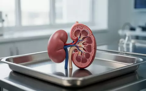 Ein anatomisches 3D-Modell einer menschlichen Niere auf einem sterilen Instrumententisch in einem medizinischen Labor. - Foto: über boerse-global.de