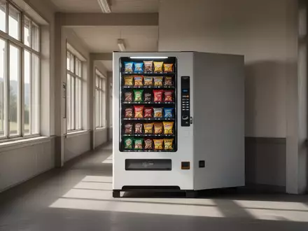 Ein moderner Verkaufsautomat für Snacks und Kaffee in einer hellen Bahnhofshalle. - Foto: über boerse-global.de