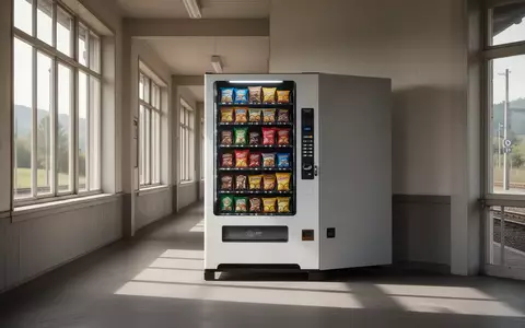 Ein moderner Verkaufsautomat für Snacks und Kaffee in einer hellen Bahnhofshalle. - Foto: über boerse-global.de
