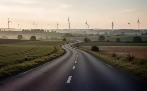 Eine menschenleere Landstraße in einer ländlichen Umgebung bei Tagesanbruch, die Weite der Landschaft symbolisiert regionale Unterschiede. - Foto: über boerse-global.de