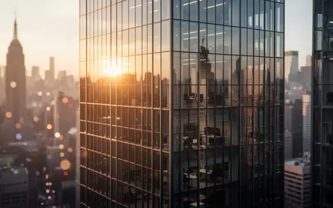 Moderne Glasfassade eines Bürogebäudes im goldenen Licht eines Finanzdistrikts. - Foto: über boerse-global.de