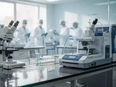Klinische Laborumgebung mit medizinischen Analysegeräten in einer sterilen, professionellen Atmosphäre. - Foto: über boerse-global.de