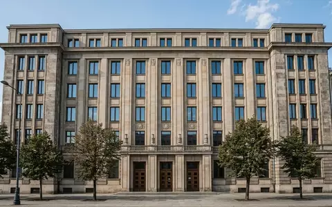 Das Gebäude des Digitalministeriums in Warschau bei Tageslicht. - Foto: über boerse-global.de
