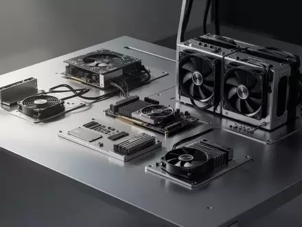 Ein minimalistischer, moderner Arbeitsbereich mit technischer Hardware-Ausstattung und sauberer Oberflächenstruktur. - Foto: über boerse-global.de