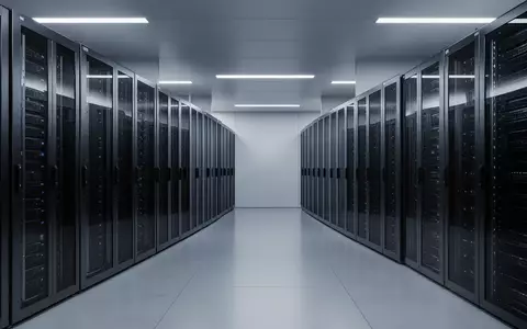 Ein moderner, minimalistischer Serverraum mit metallischen Rack-Gehäusen in kühler Beleuchtung. - Foto: über boerse-global.de