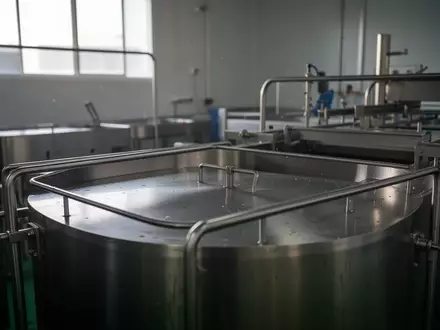 Edelstahltank in einer sterilen Anlage zur Lebensmittelherstellung bei natürlichem Lichteinfall. - Foto: über boerse-global.de
