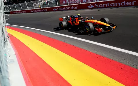 Die erste Pole auf dem neuen Kurs geht an Norris.   - Foto: David Davies/PA Wire/dpa