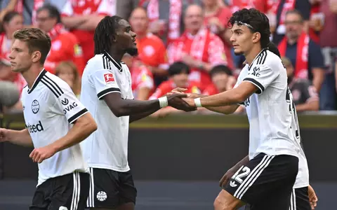 Can Uzun traf beim Frankfurter Sieg in Mainz doppelt. - Foto: Torsten Silz/dpa