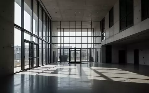 Ein minimalistischer, moderner Innenraum eines nigerianischen Sicherheitsgebäudes mit einfallendem Tageslicht. - Foto: über boerse-global.de