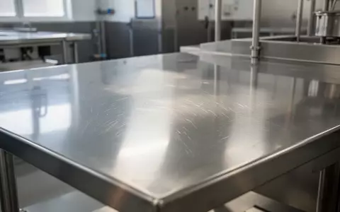Edelstahloberfläche in einem sterilen Lebensmittelproduktionsbetrieb bei natürlichem Licht. - Foto: über boerse-global.de