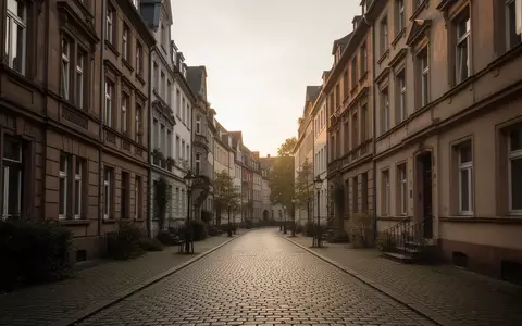 Eine ruhige, historische Wohnstraße in einer deutschen Stadt mit klassischer Architektur und Kopfsteinpflaster. - Foto: über boerse-global.de