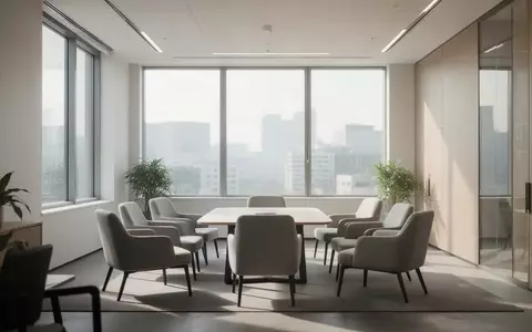 Ein helles, modernes Büro mit einer ruhigen Sitzgruppe und natürlichem Tageslicht, das eine unterstützende Arbeitsatmosphäre vermittelt. - Foto: über boerse-global.de