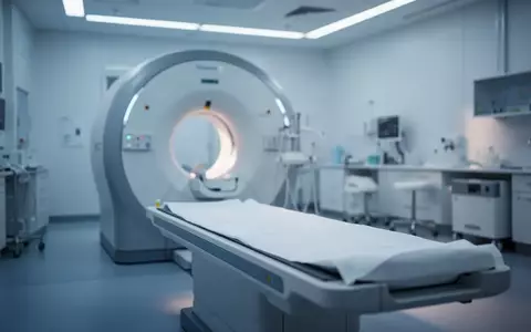 Ein leerer, modern ausgestatteter medizinischer Untersuchungsraum mit einem MRT-Gerät in einer ruhigen, klinischen Umgebung. - Foto: über boerse-global.de