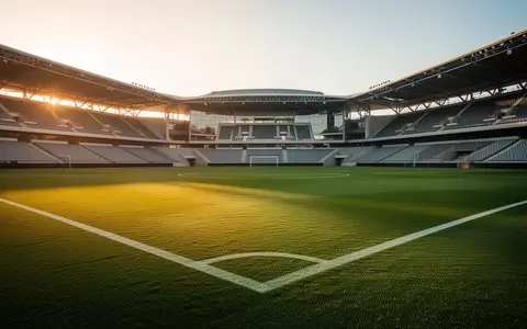 Ein leerer, perfekt gepflegter Fußballplatz in einem Stadion während der Abenddämmerung. - Foto: über boerse-global.de