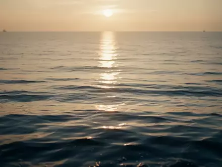 Weite, ruhige Meeresoberfläche im Licht des Sonnenaufgangs. - Foto: über boerse-global.de