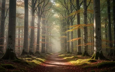 Ein sonnendurchfluteter Waldweg in einem ruhigen Laubwald. - Foto: über boerse-global.de