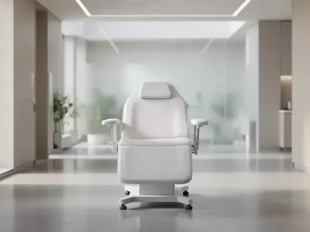 Ein minimalistischer, heller Behandlungsraum in einer neurologischen Klinik mit neutralen Farben und sauberer Ästhetik. - Foto: über boerse-global.de
