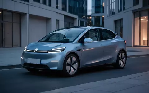 Ein modernes Elektroauto steht in einer minimalistischen städtischen Umgebung bei Dämmerung. - Foto: über boerse-global.de