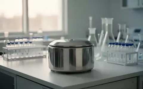 Ein steriler, modern eingerichteter medizinischer Laborraum mit einer Laborzentrifuge auf einem weißen Arbeitstisch. - Foto: über boerse-global.de