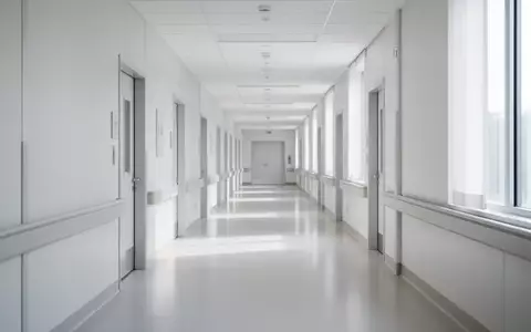 Ein heller, moderner Krankenhausflur mit neutralen Wänden und natürlichem Lichteinfall ohne Personen oder Beschriftungen. - Foto: über boerse-global.de