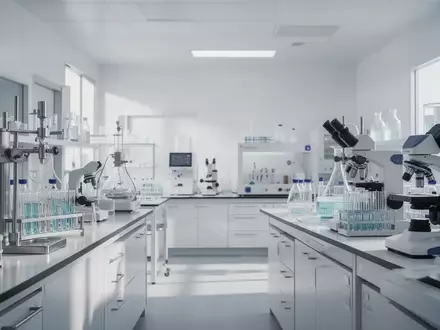 Ein klinisches Labor mit modernen medizinischen Analysegeräten in einer hellen, sterilen Umgebung. - Foto: über boerse-global.de
