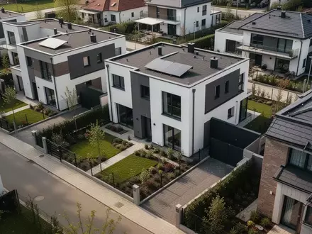 Symbolbild: moderne Wohnhäuser mit Gärten - Foto: über boerse-global.de