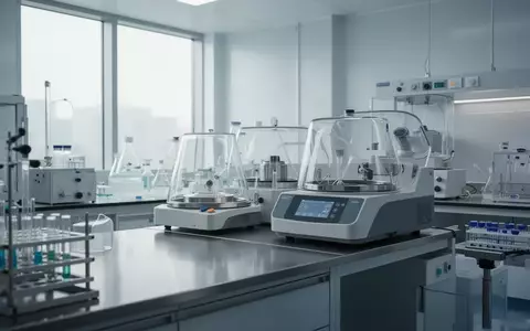 Ein steriler, modern eingerichteter klinischer Forschungsraum mit Laborgeräten in einer hellen, professionellen Umgebung. - Foto: über boerse-global.de