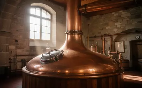 Ein glänzender, kupferner Braukessel in einer historischen Münchner Brauerei. - Foto: über boerse-global.de