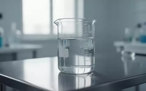 Ein minimalistisches, klinisches Laborumfeld mit einem Glasgefäß auf einer Edelstahloberfläche bei natürlichem Licht. - Foto: über boerse-global.de