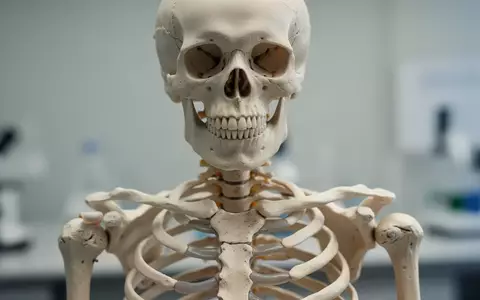 Detailaufnahme einer menschlichen Knochenstruktur in klinischer Umgebung - Foto: über boerse-global.de